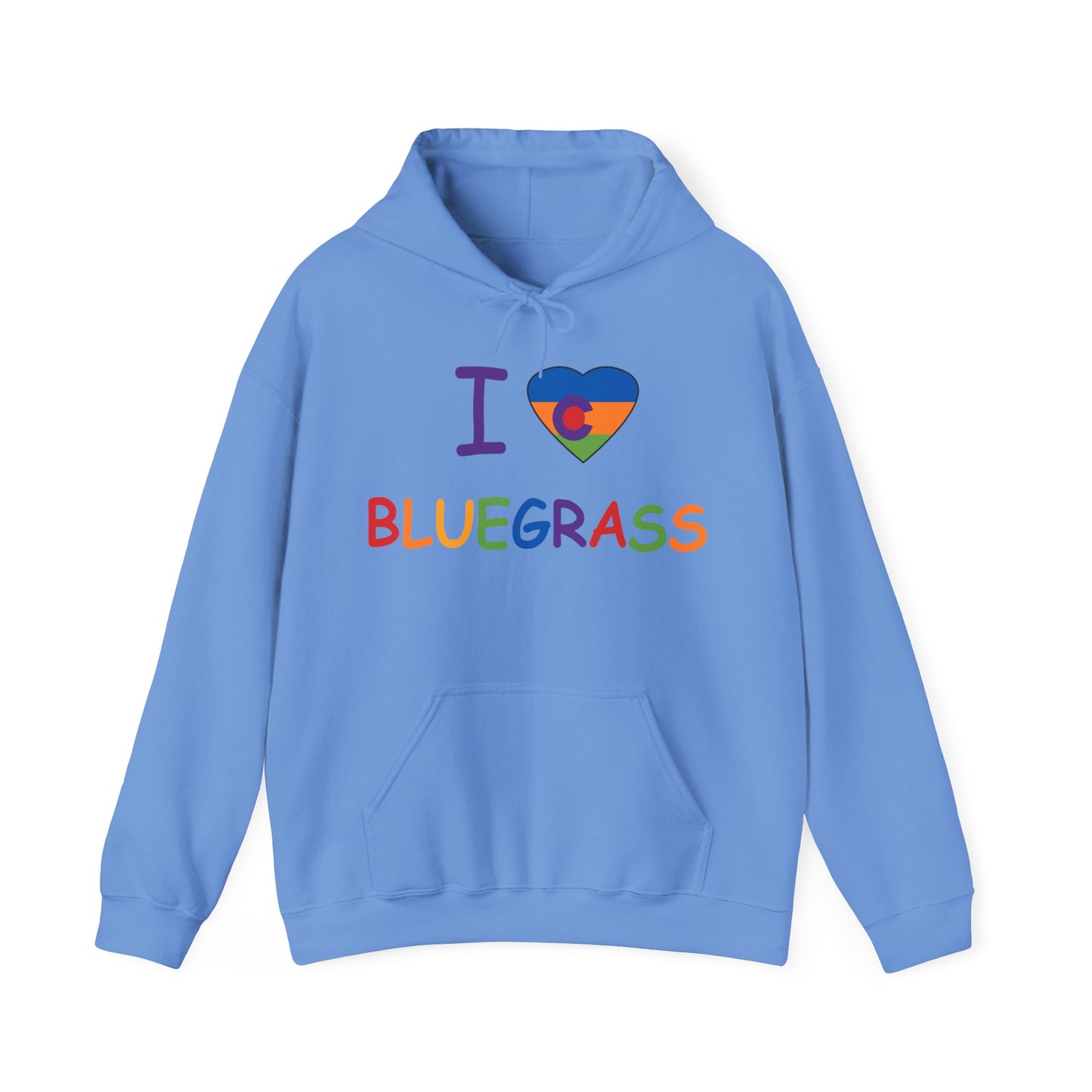 I Colorado Heart Bluegrass Pride Unisex Heavy Blend™ Hoodie Sweatshirt, Festival Hoodie, Bluegrass Music Lover Gift