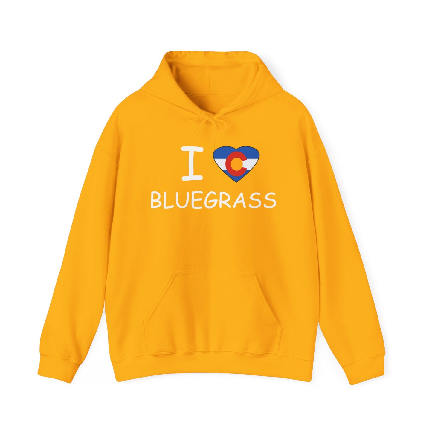I Colorado Heart Bluegrass Unisex Heavy Blend™ Hoodie Sweatshirt, Festival Hoodie, Bluegrass Music Lover Gift