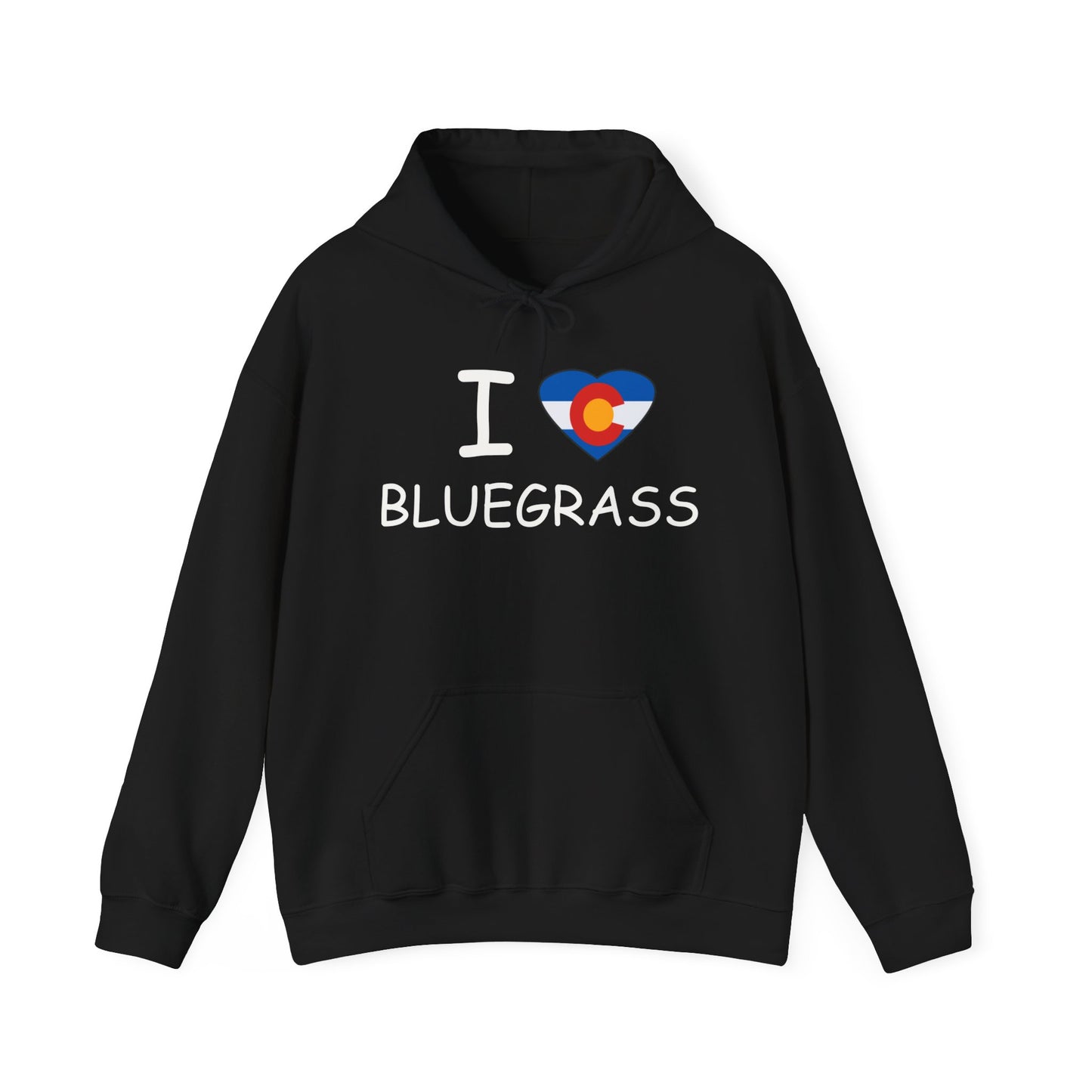 I Colorado Heart Bluegrass Unisex Heavy Blend™ Hoodie Sweatshirt, Festival Hoodie, Bluegrass Music Lover Gift