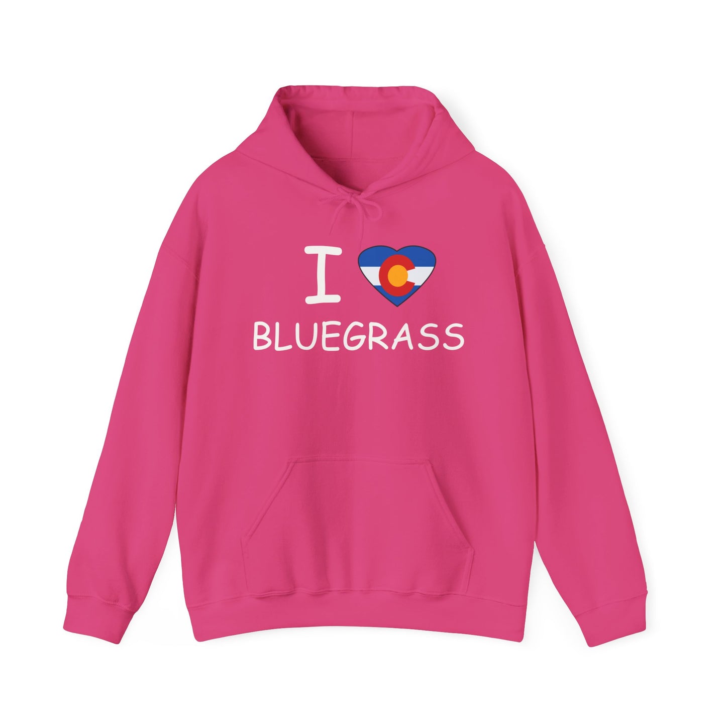 I Colorado Heart Bluegrass Unisex Heavy Blend™ Hoodie Sweatshirt, Festival Hoodie, Bluegrass Music Lover Gift