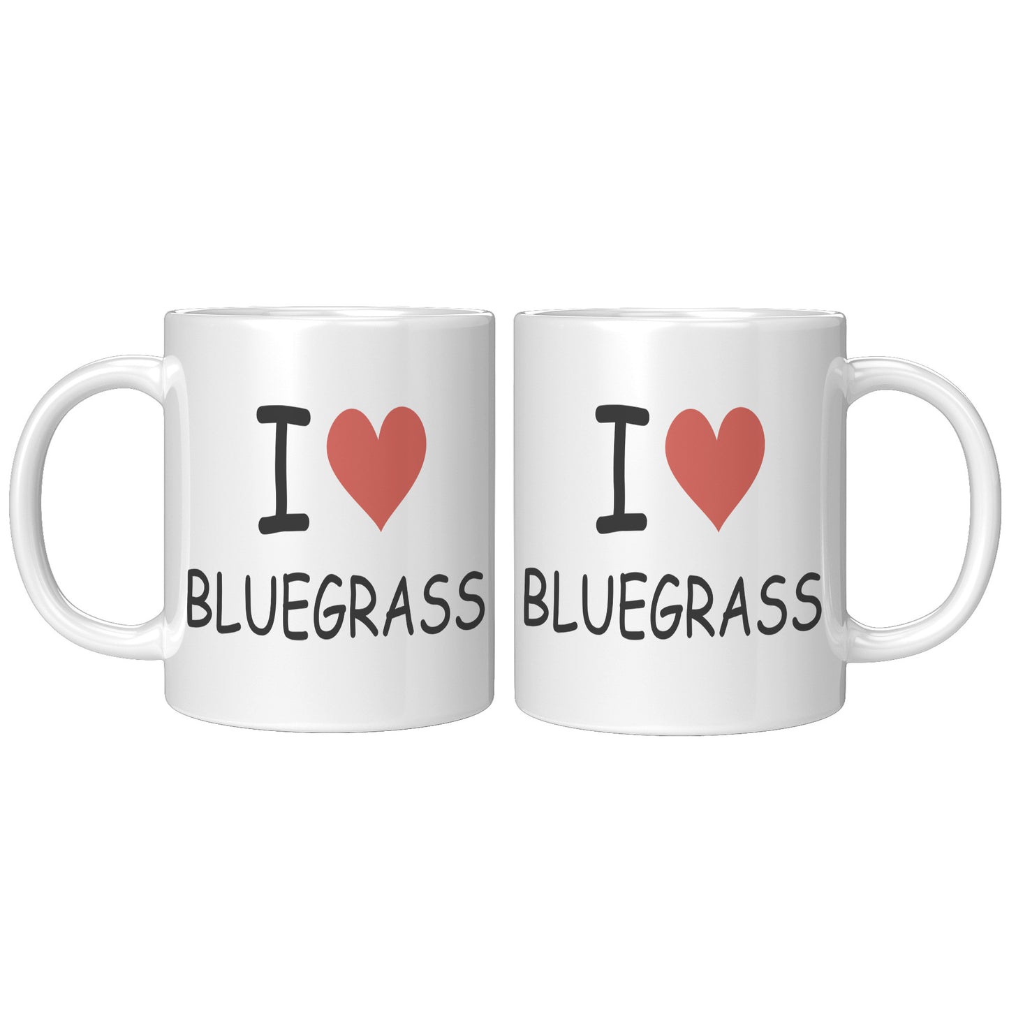 I Heart Bluegrass 11oz White Mug