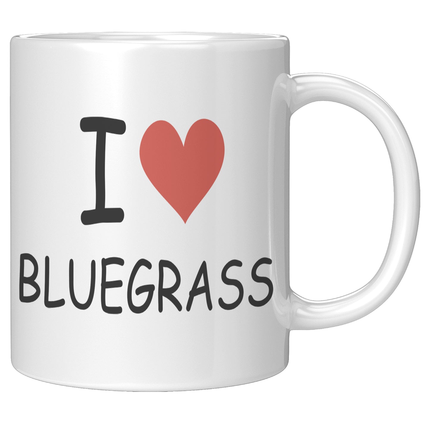 I Heart Bluegrass 11oz White Mug