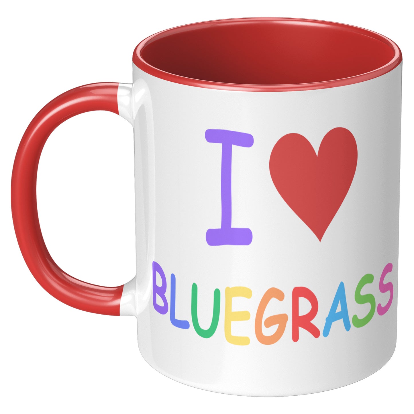 I Heart Bluegrass Pride 11oz Accent Mug