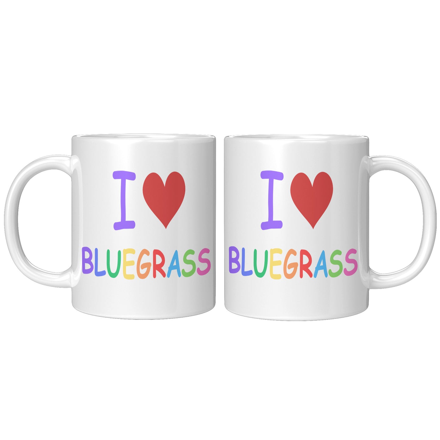 I Heart Love Bluegrass Pride 11oz White Mug