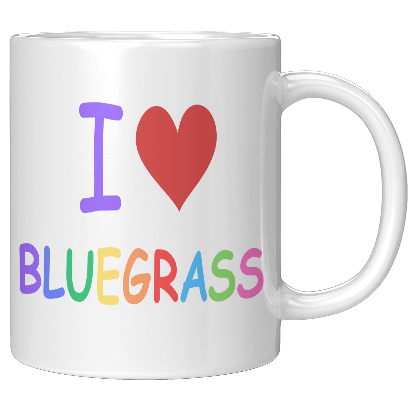 I Heart Love Bluegrass Pride 11oz White Mug