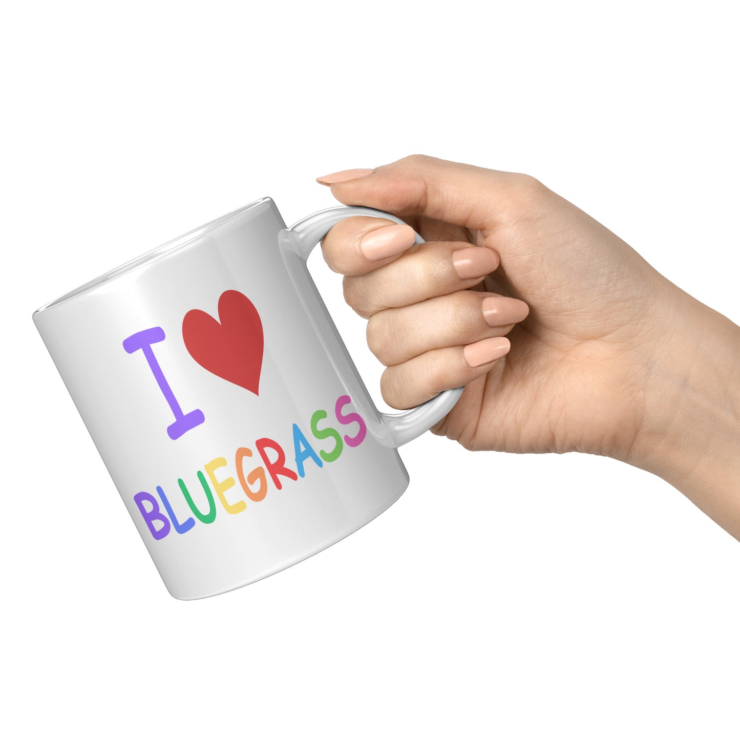 I Heart Love Bluegrass Pride 11oz White Mug