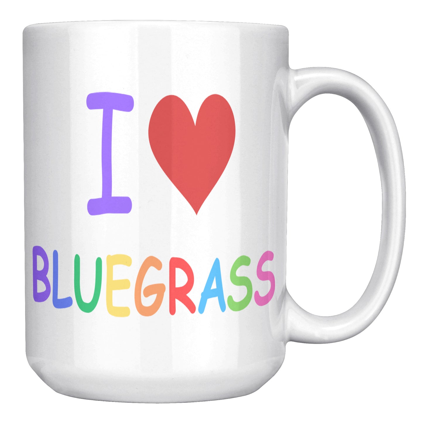 I Heart Bluegrass Pride 15oz White Mug