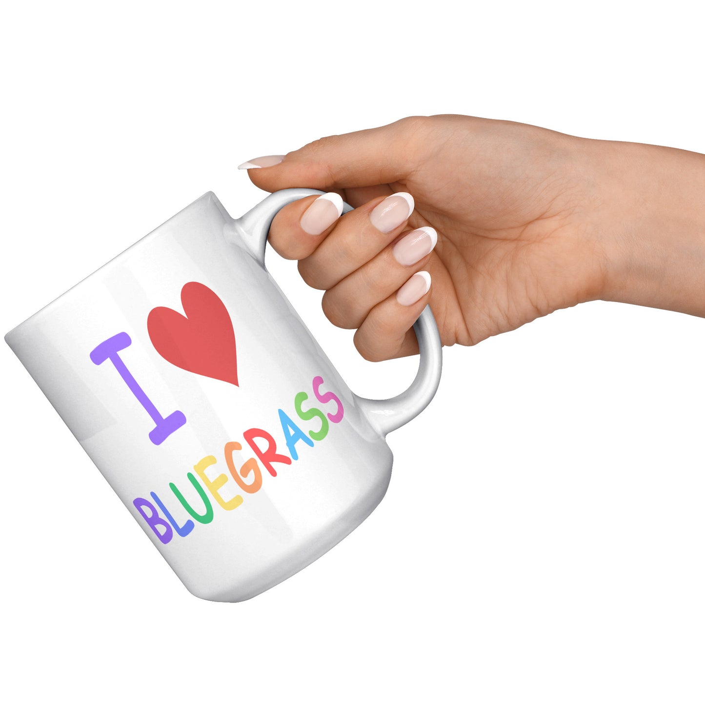 I Heart Bluegrass Pride 15oz White Mug