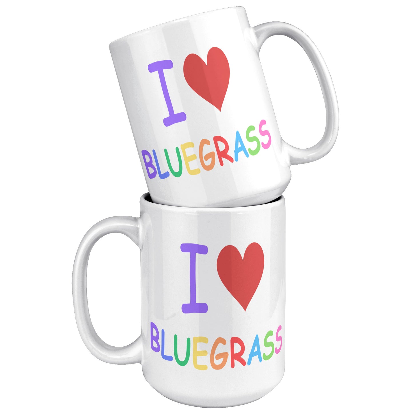 I Heart Bluegrass Pride 15oz White Mug