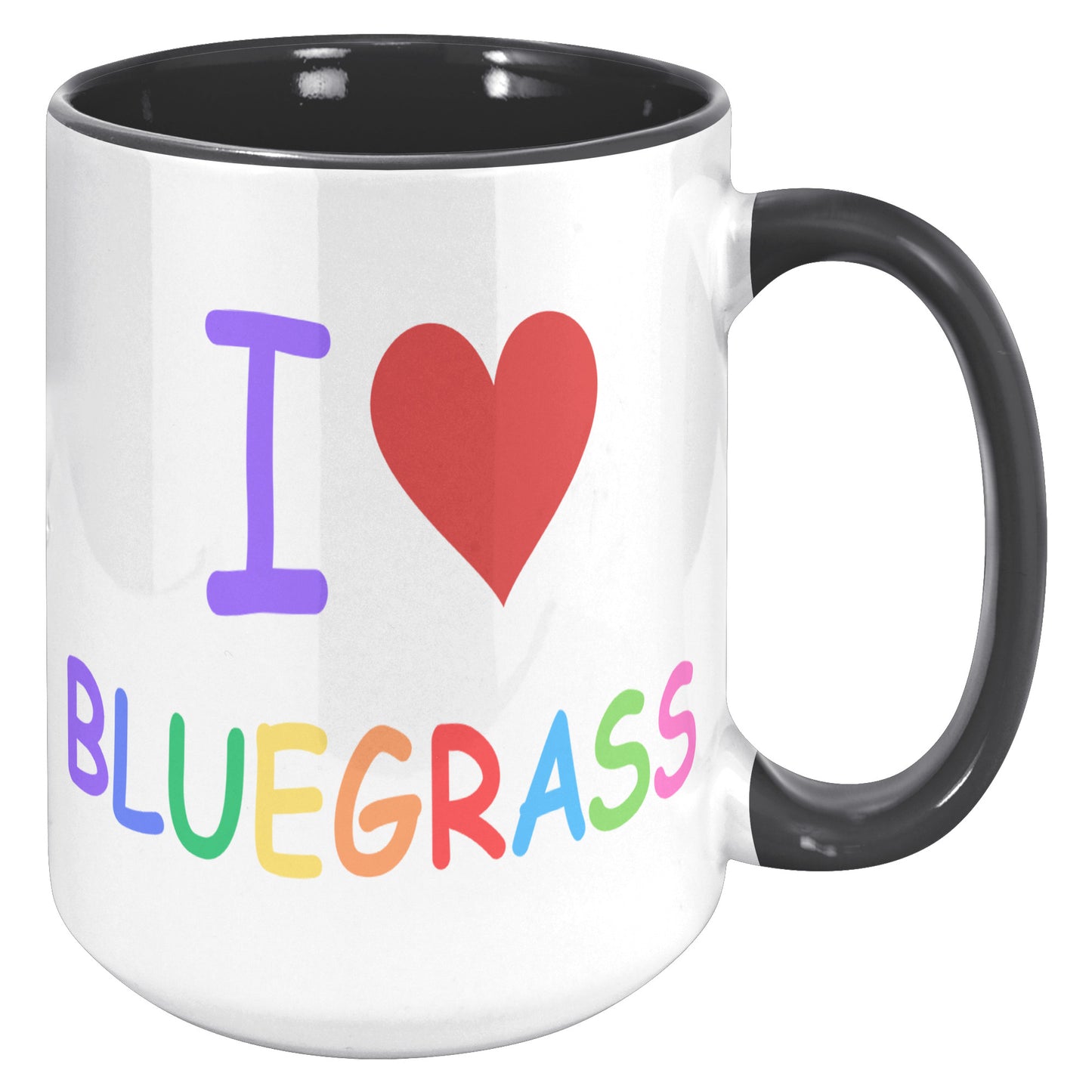 I Heart Bluegrass Pride 15oz Accent Mug