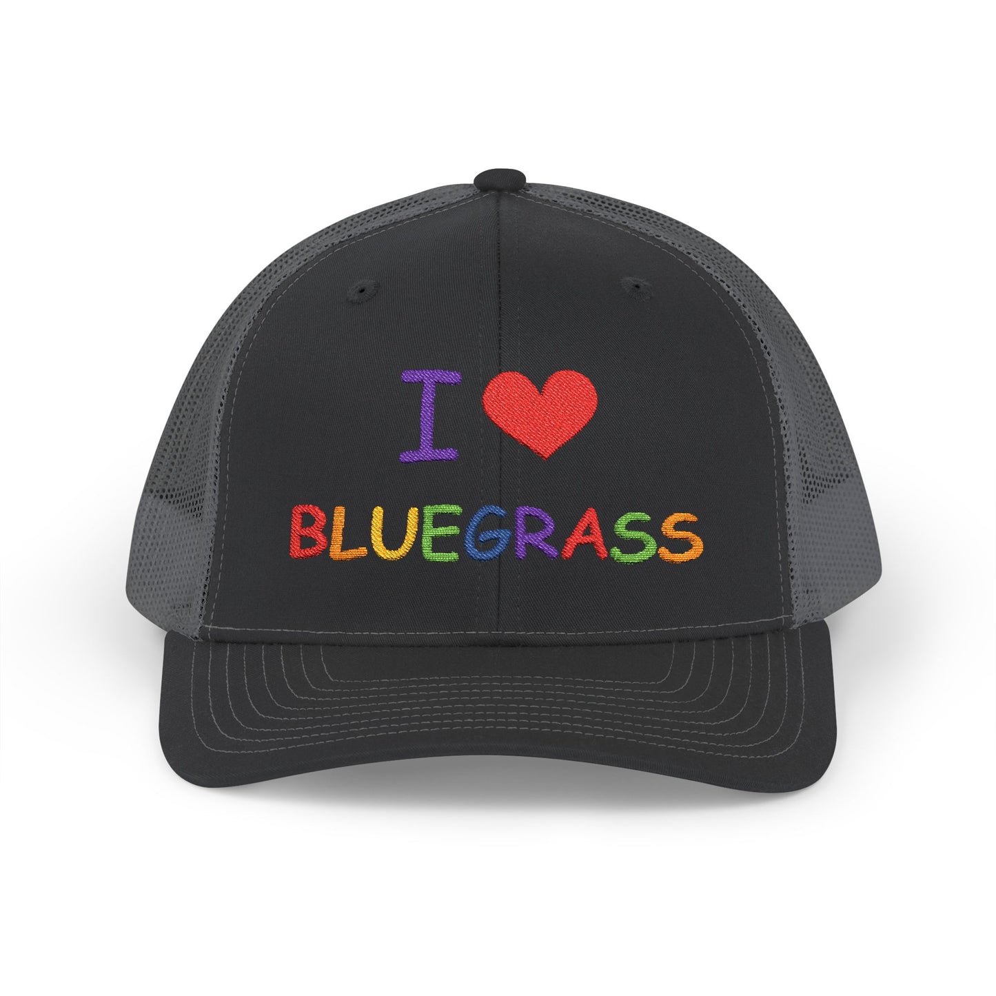 I Heart Bluegrass Pride Snapback Trucker Cap, Festival Hat