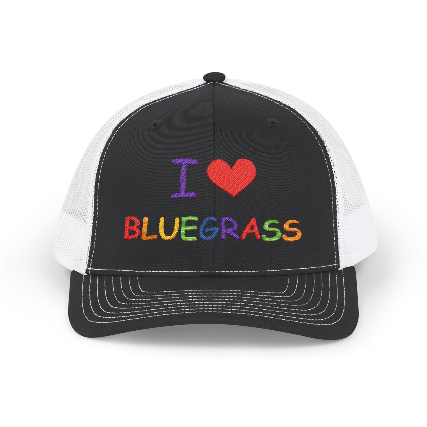 I Heart Bluegrass Pride Snapback Trucker Cap, Festival Hat