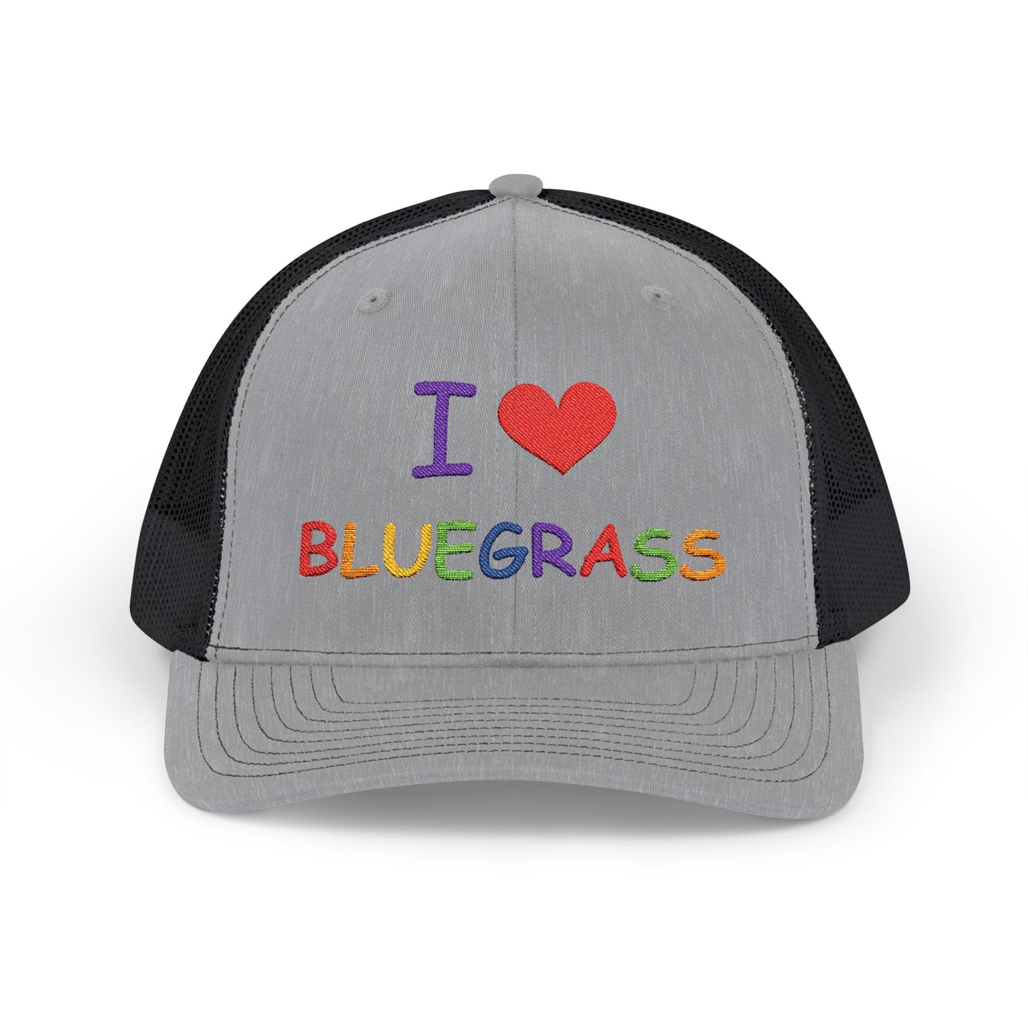 I Heart Bluegrass Pride Snapback Trucker Cap, Festival Hat