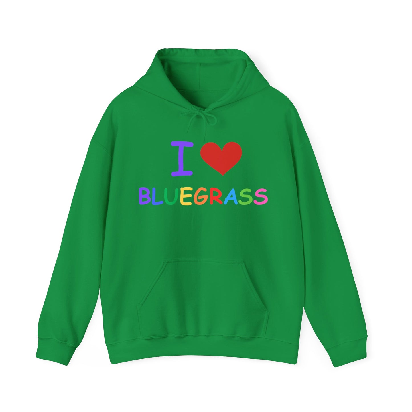 I Heart Bluegrass Pride Unisex Heavy Blend™ Hoodie Sweatshirt, Festival Hoodie, Bluegrass Music Lover Gift