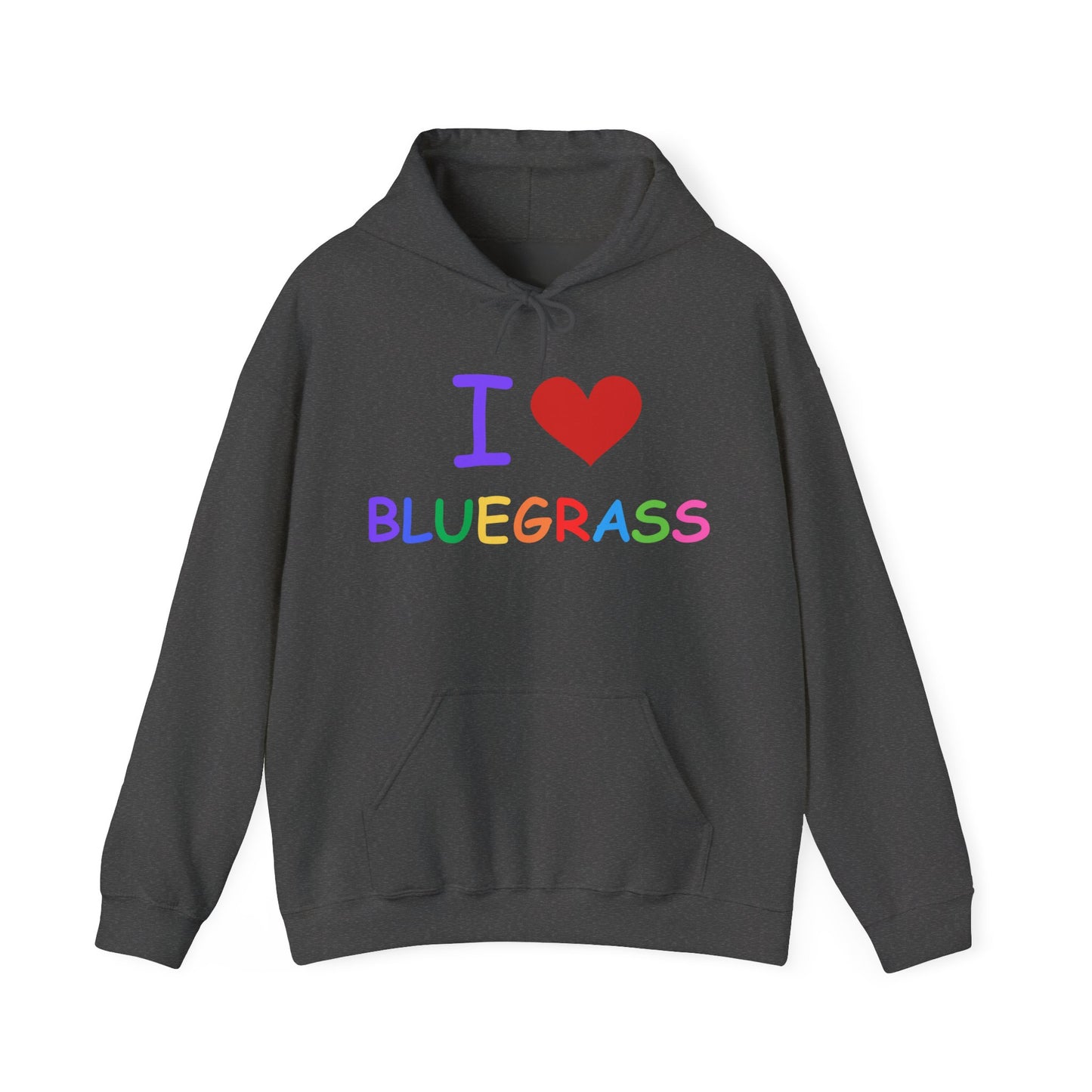 I Heart Bluegrass Pride Unisex Heavy Blend™ Hoodie Sweatshirt, Festival Hoodie, Bluegrass Music Lover Gift