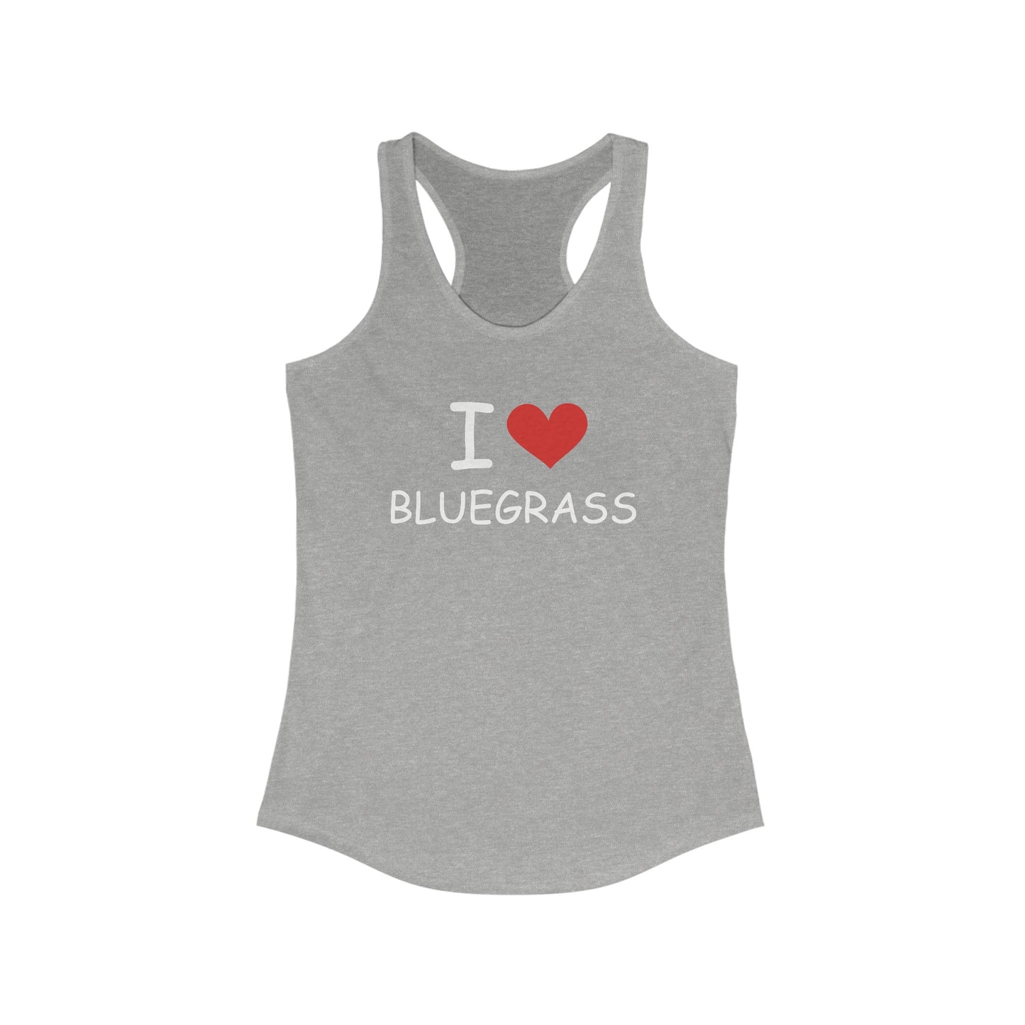 I Heart Bluegrass Racerback Tank, Bluegrass Music Lover Gift