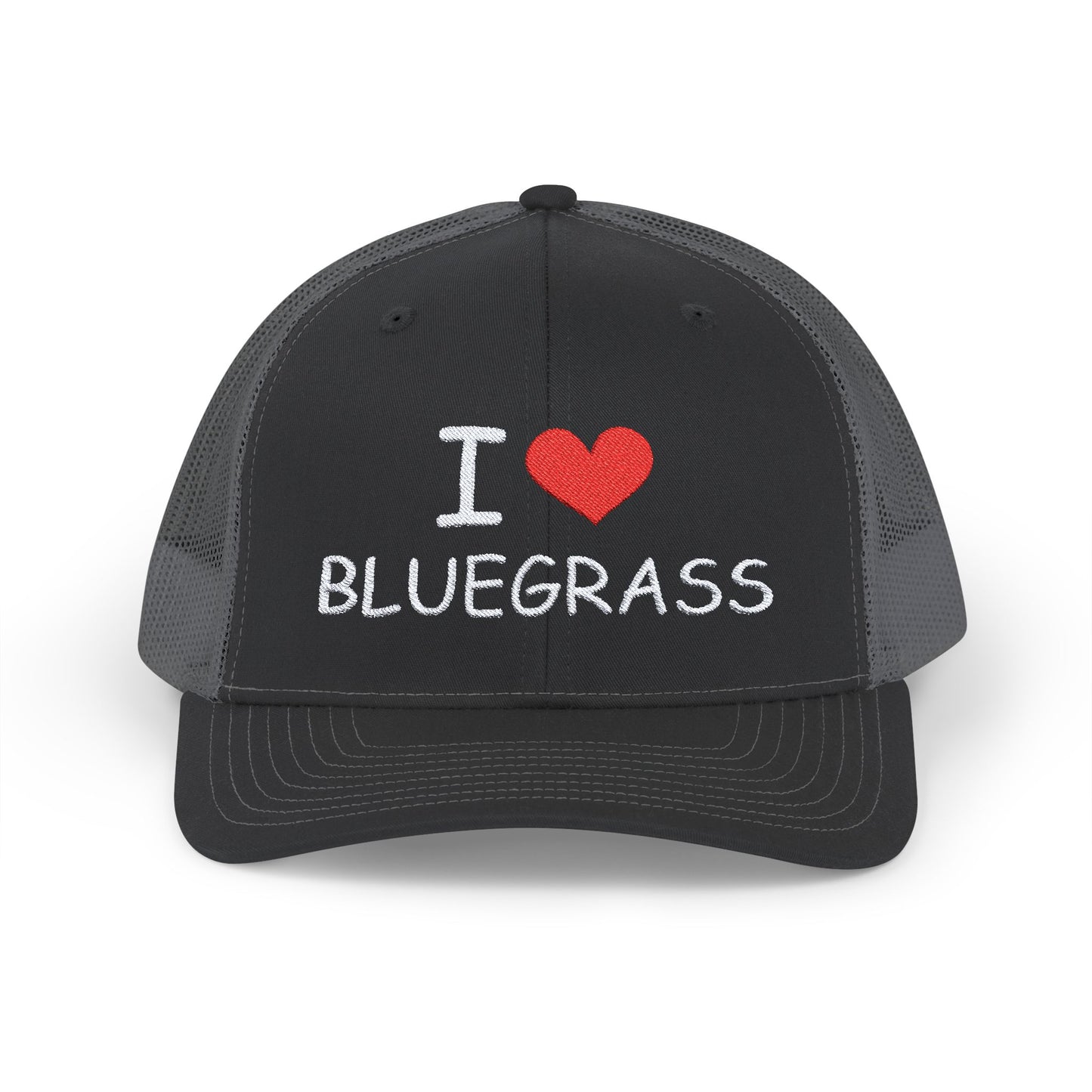 I Heart Bluegrass Snapback Embroidered Trucker Cap, Festival Hat