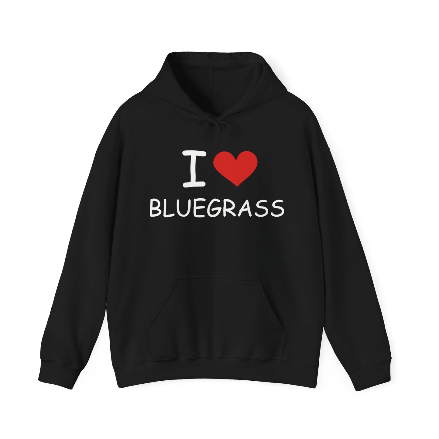 I Heart Bluegrass Unisex Heavy Blend™ Hoodie Sweatshirt, Festival Hoodie, Bluegrass Music Lover Gift