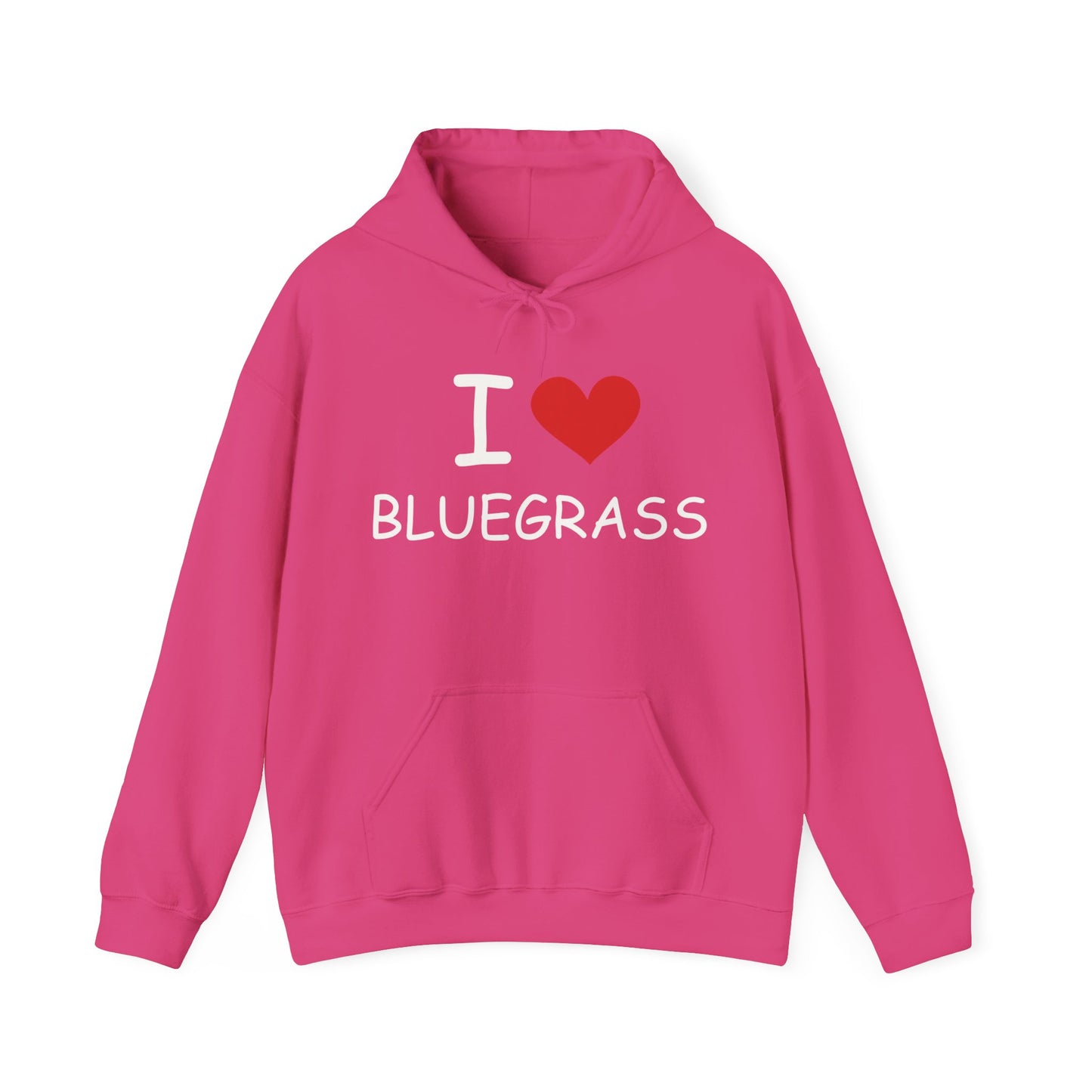 I Heart Bluegrass Unisex Heavy Blend™ Hoodie Sweatshirt, Festival Hoodie, Bluegrass Music Lover Gift