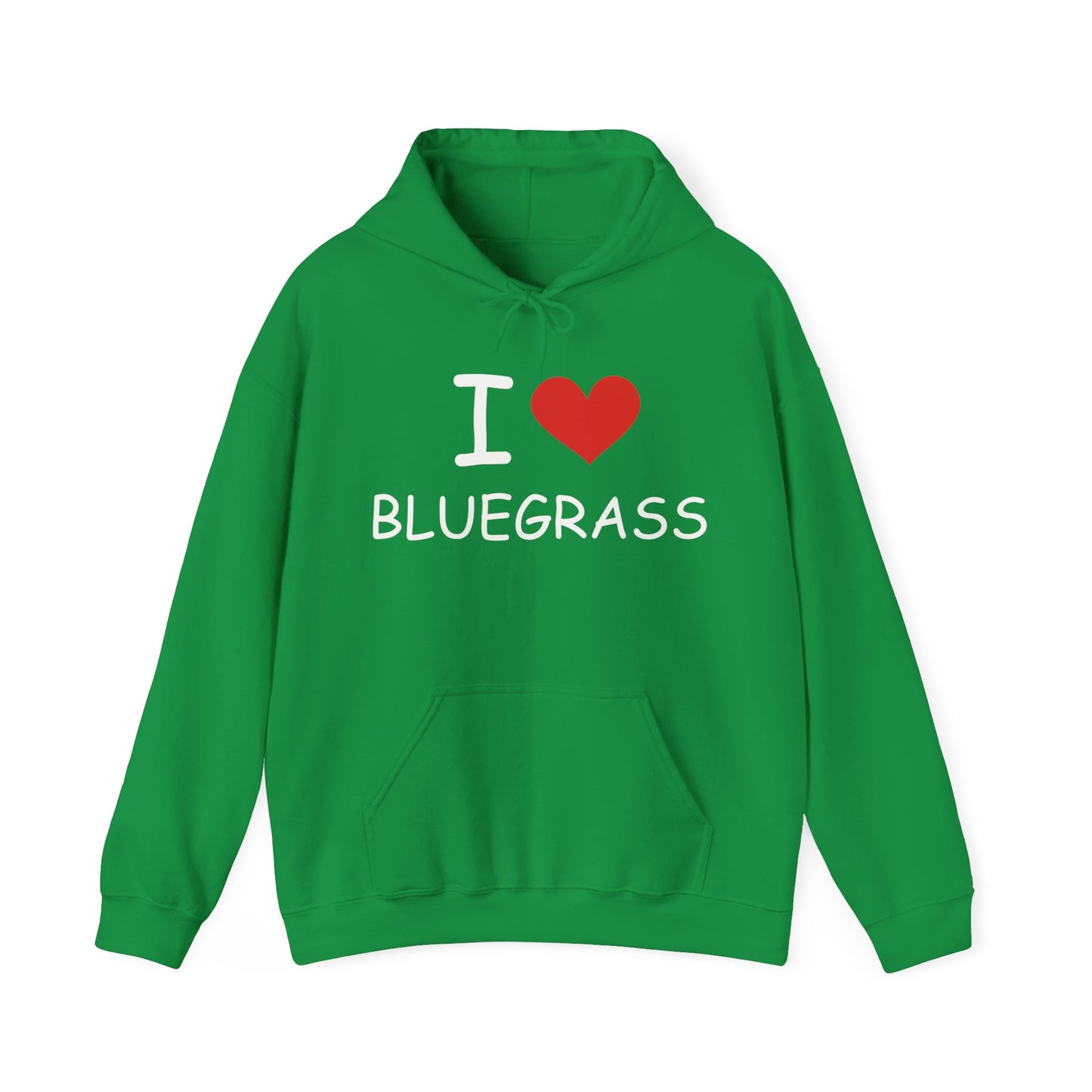 I Heart Bluegrass Unisex Heavy Blend™ Hoodie Sweatshirt, Festival Hoodie, Bluegrass Music Lover Gift