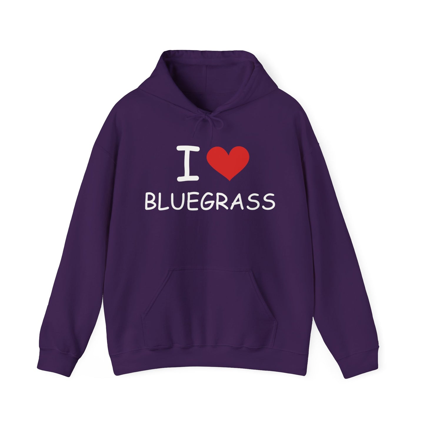 I Heart Bluegrass Unisex Heavy Blend™ Hoodie Sweatshirt, Festival Hoodie, Bluegrass Music Lover Gift