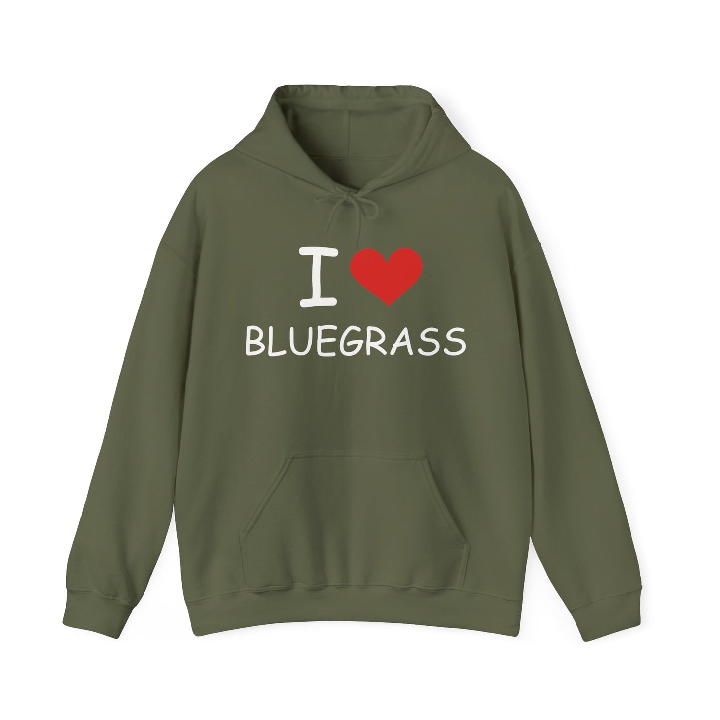 I Heart Bluegrass Unisex Heavy Blend™ Hoodie Sweatshirt, Festival Hoodie, Bluegrass Music Lover Gift