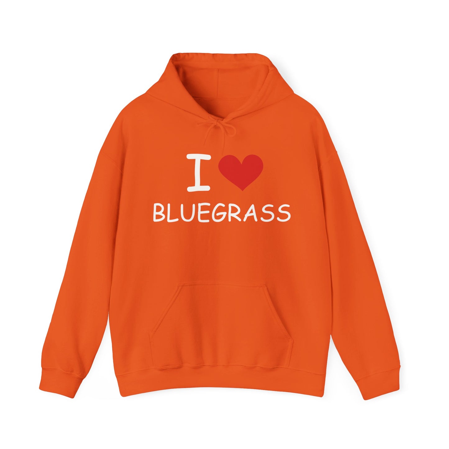 I Heart Bluegrass Unisex Heavy Blend™ Hoodie Sweatshirt, Festival Hoodie, Bluegrass Music Lover Gift