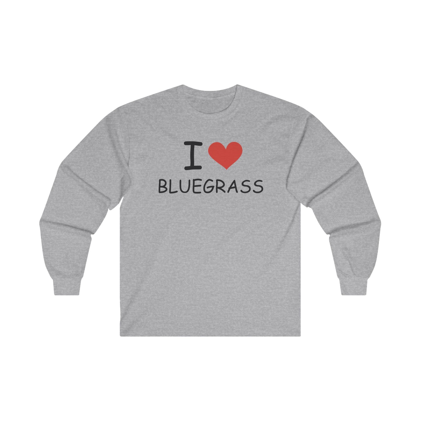 I Heart Bluegrass Unisex Ultra Cotton Long Sleeve T-shirt, Festival Shirt