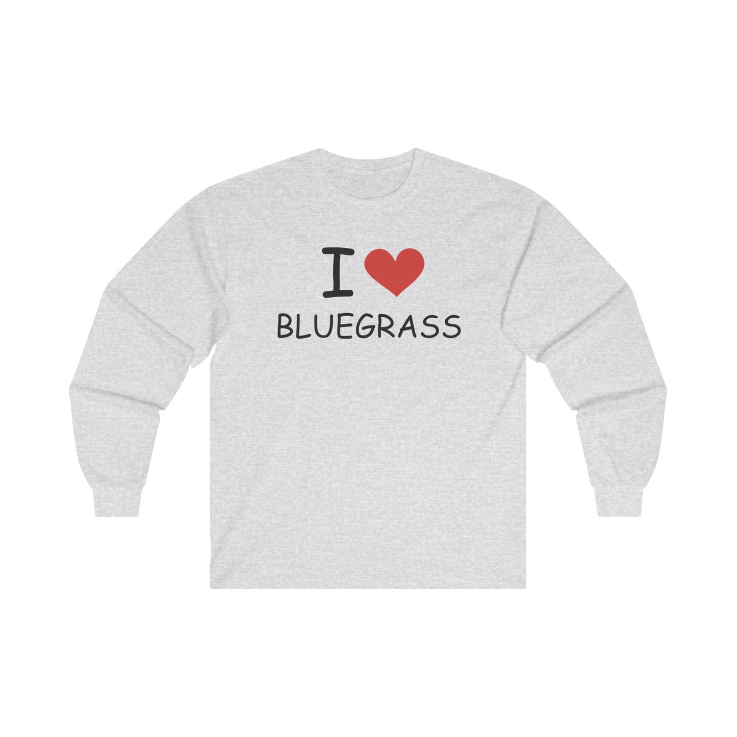 I Heart Bluegrass Unisex Ultra Cotton Long Sleeve T-shirt, Festival Shirt
