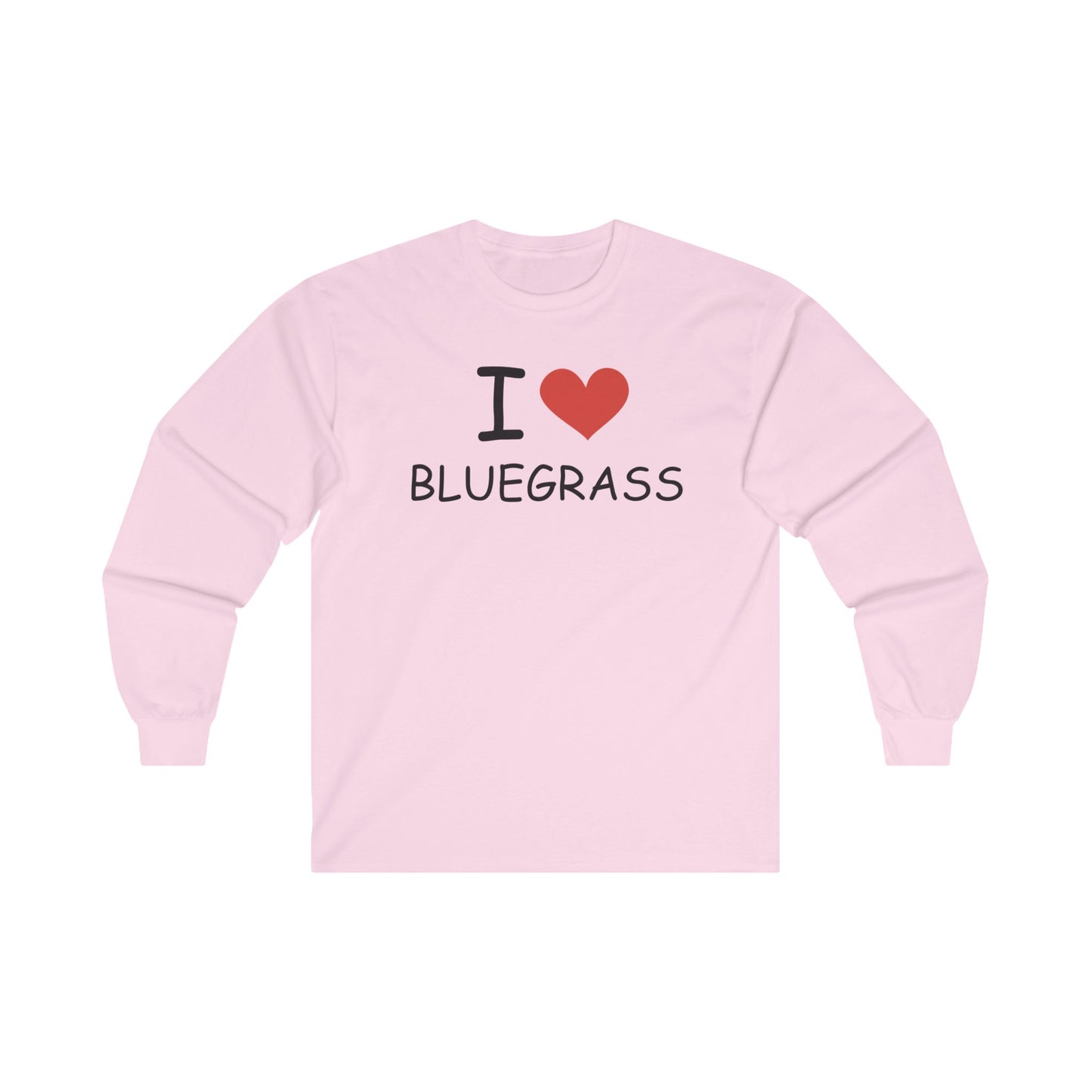 I Heart Bluegrass Unisex Ultra Cotton Long Sleeve T-shirt, Festival Shirt