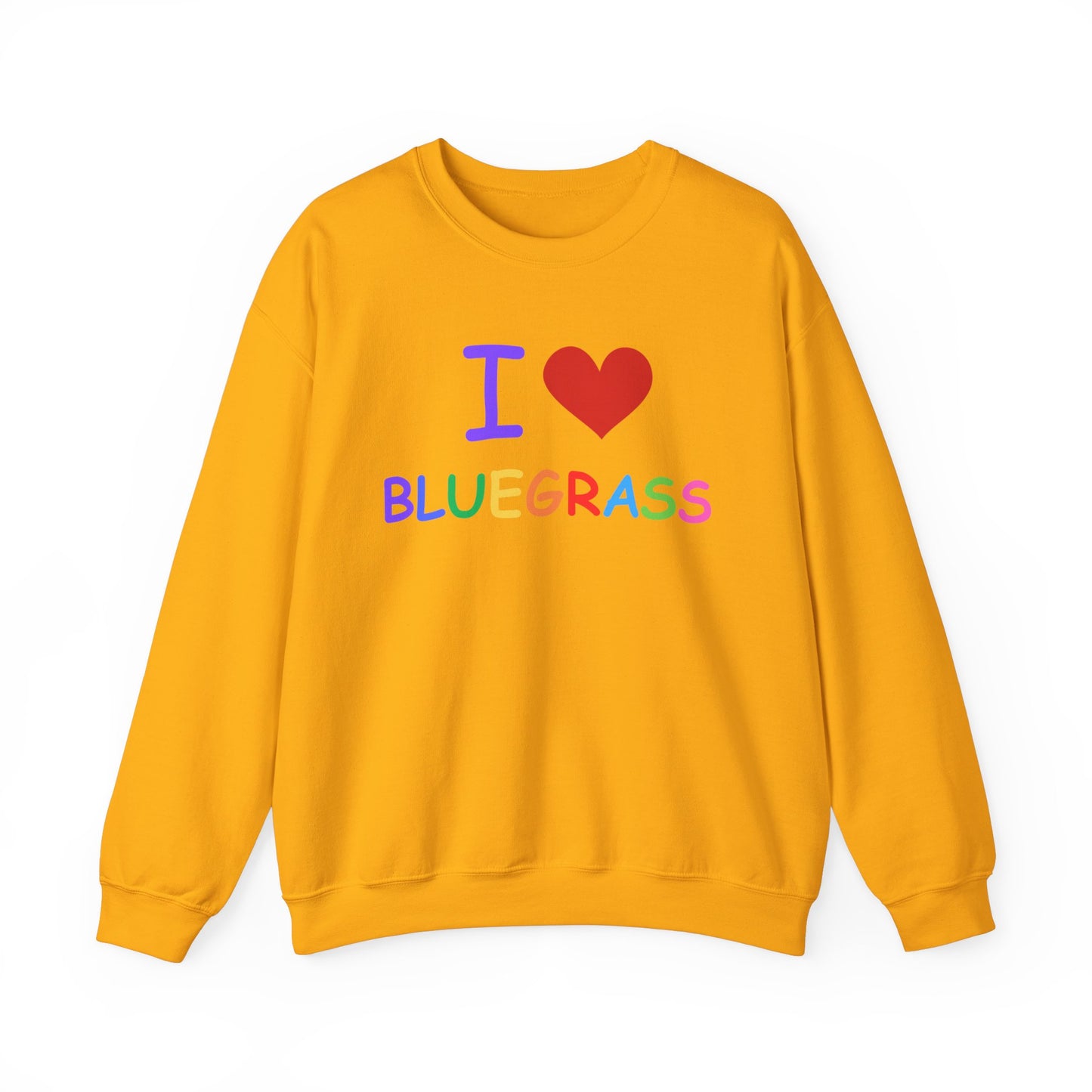 I Heart Colorado Bluegrass Pride Unisex Heavy Blend™ Crewneck Sweatshirt, Music Lover Gift, Festival Shirt