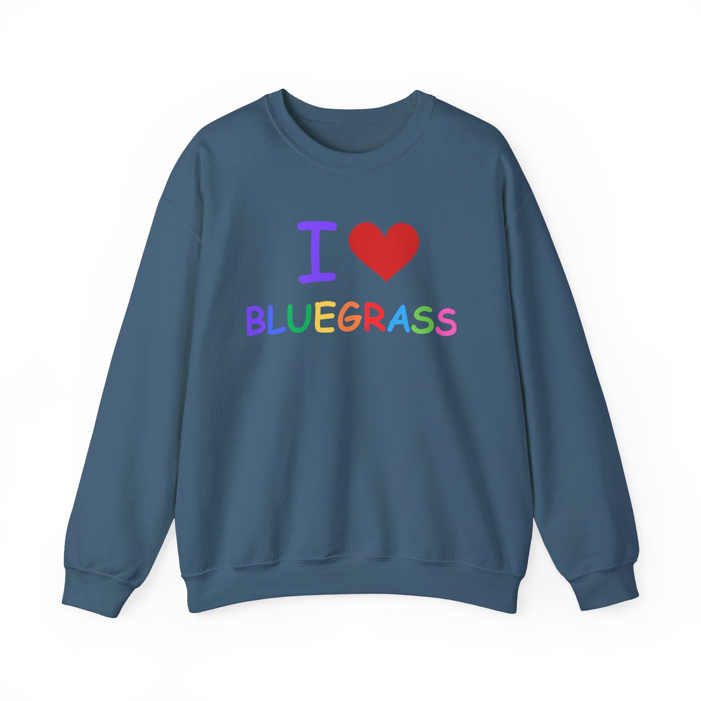 I Heart Colorado Bluegrass Pride Unisex Heavy Blend™ Crewneck Sweatshirt, Music Lover Gift, Festival Shirt