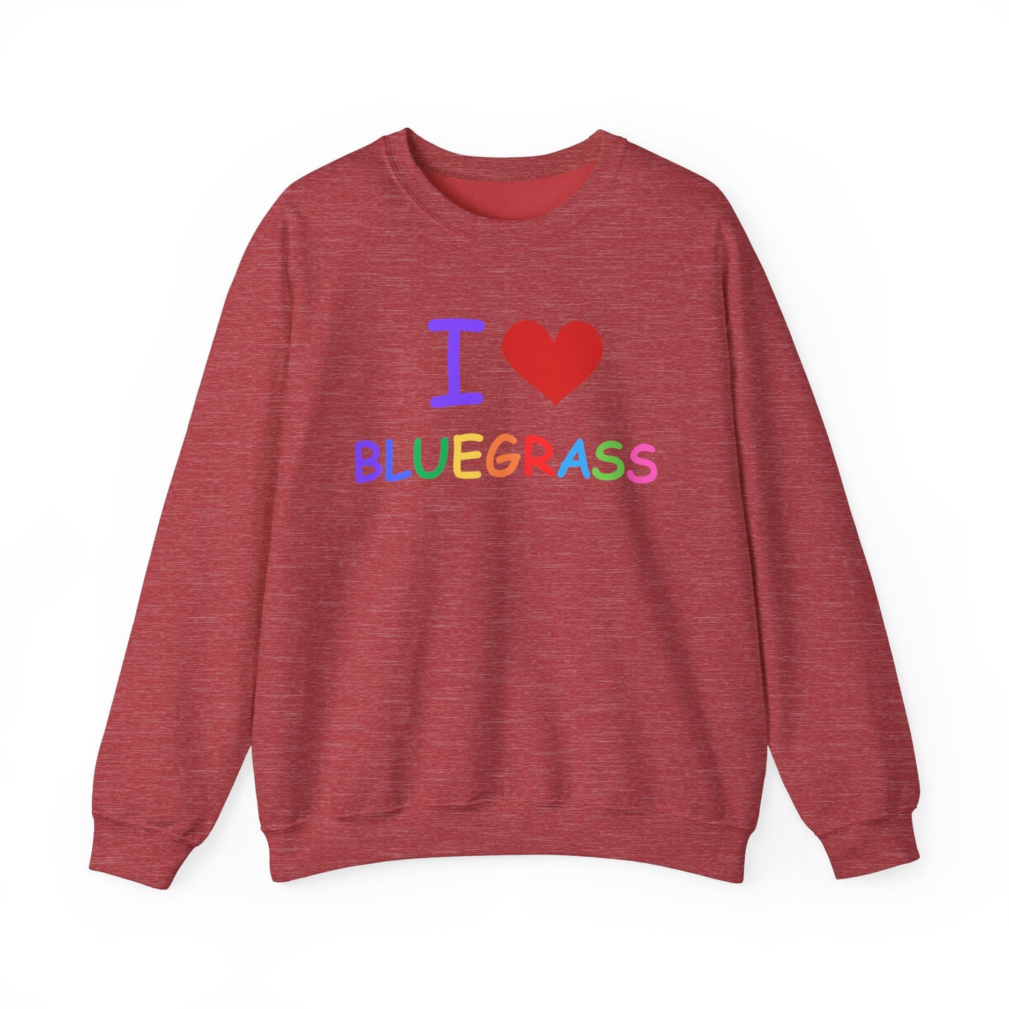 I Heart Colorado Bluegrass Pride Unisex Heavy Blend™ Crewneck Sweatshirt, Music Lover Gift, Festival Shirt