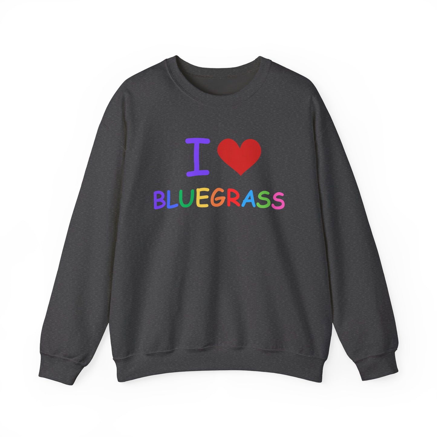 I Heart Colorado Bluegrass Pride Unisex Heavy Blend™ Crewneck Sweatshirt, Music Lover Gift, Festival Shirt