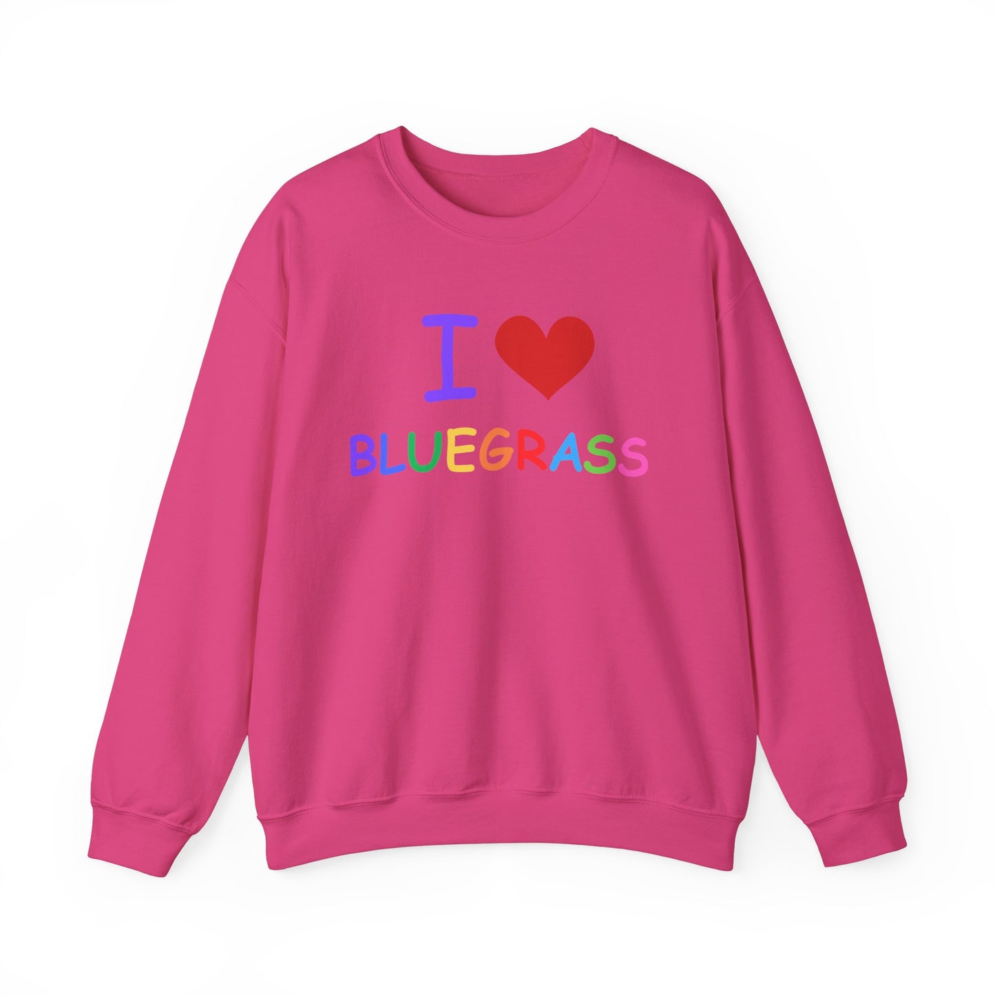 I Heart Colorado Bluegrass Pride Unisex Heavy Blend™ Crewneck Sweatshirt, Music Lover Gift, Festival Shirt