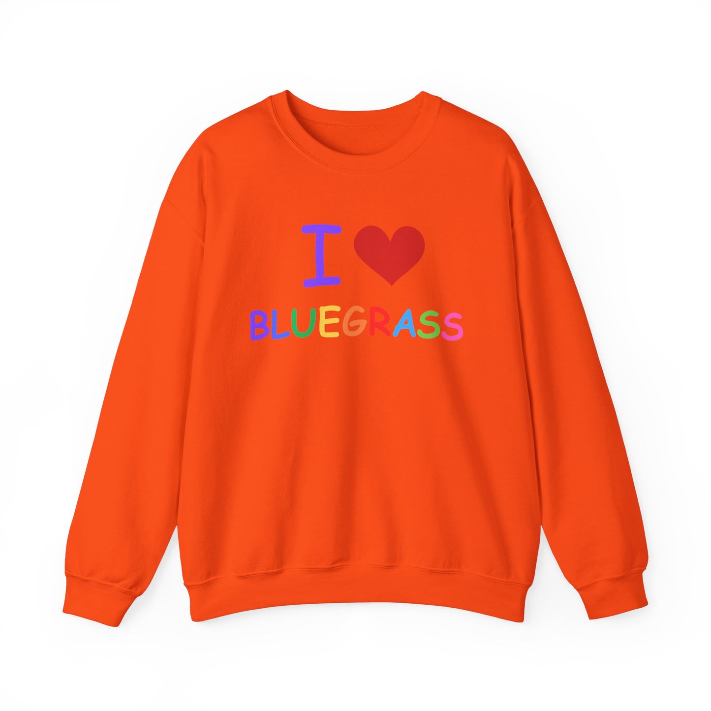 I Heart Colorado Bluegrass Pride Unisex Heavy Blend™ Crewneck Sweatshirt, Music Lover Gift, Festival Shirt