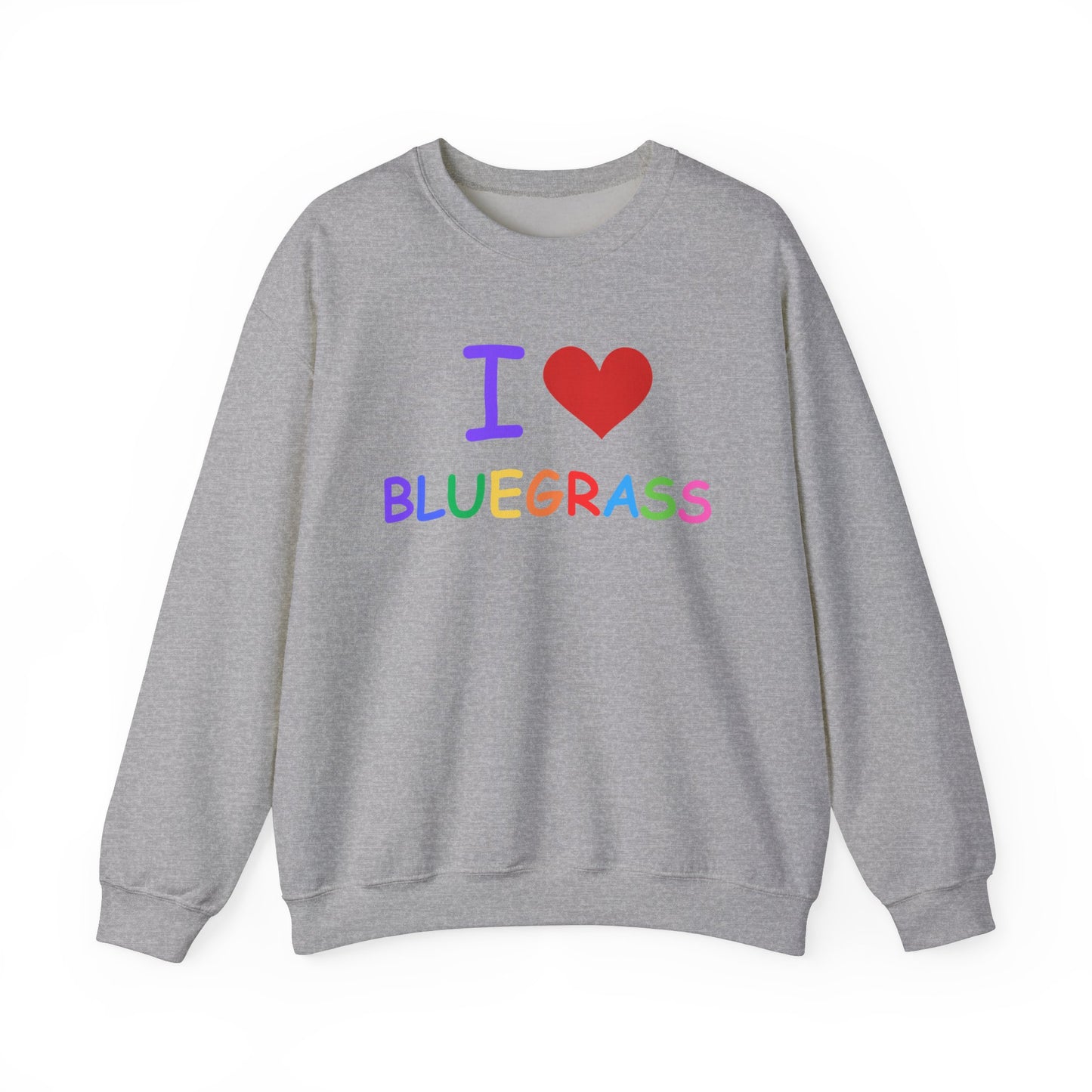 I Heart Colorado Bluegrass Pride Unisex Heavy Blend™ Crewneck Sweatshirt, Music Lover Gift, Festival Shirt
