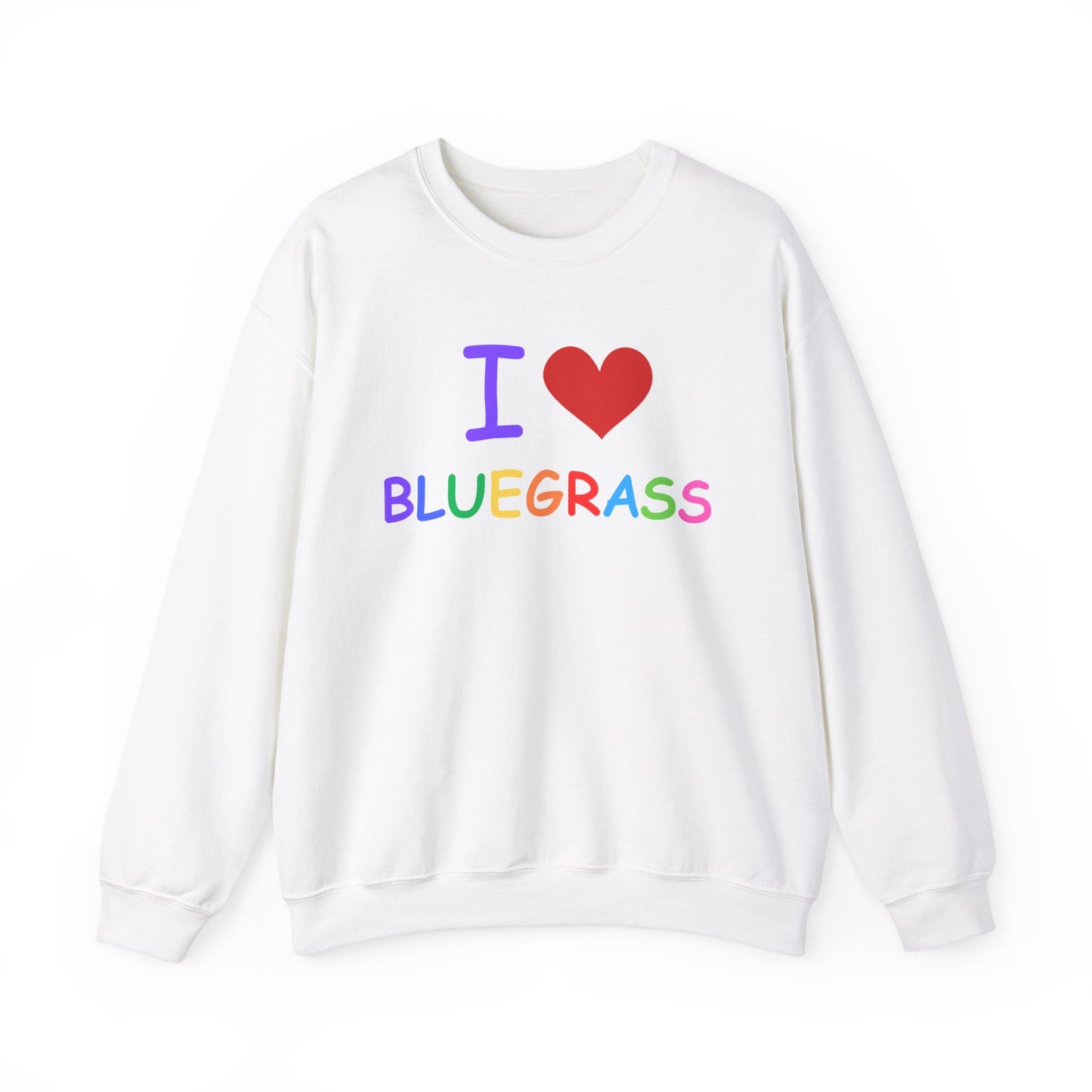 I Heart Colorado Bluegrass Pride Unisex Heavy Blend™ Crewneck Sweatshirt, Music Lover Gift, Festival Shirt