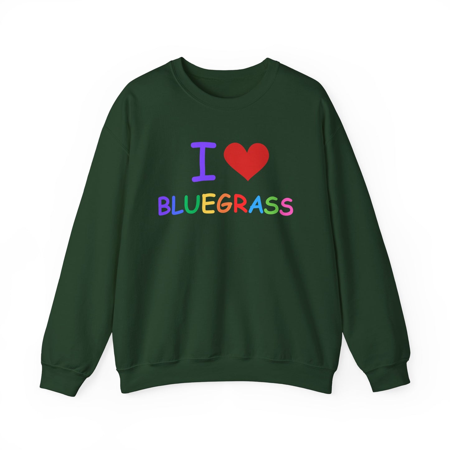 I Heart Colorado Bluegrass Pride Unisex Heavy Blend™ Crewneck Sweatshirt, Music Lover Gift, Festival Shirt