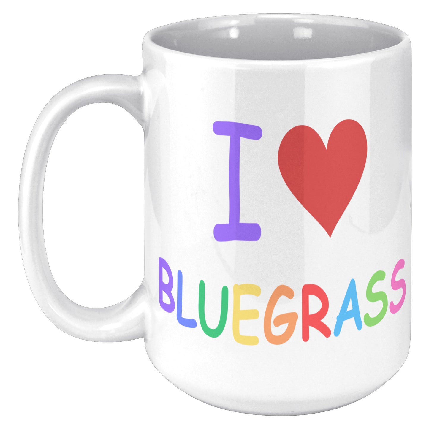 I Heart Love Bluegrass Pride 15oz White Mug