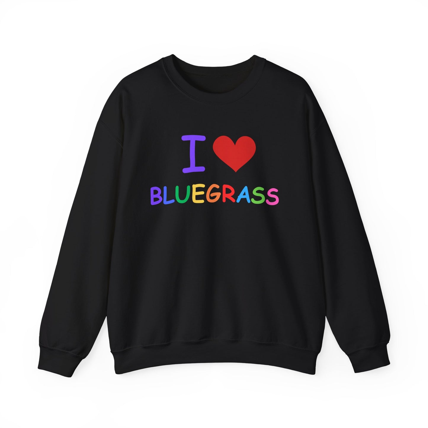 I Heart Colorado Love Bluegrass Pride Unisex Heavy Blend™ Crewneck Sweatshirt, Music Lover Gift, Festival Shirt