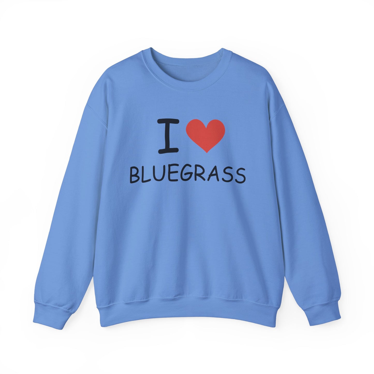 I Love Bluegrass Unisex Heavy Blend™ Crewneck Sweatshirt, Music Lover Gift, Festival Shirt