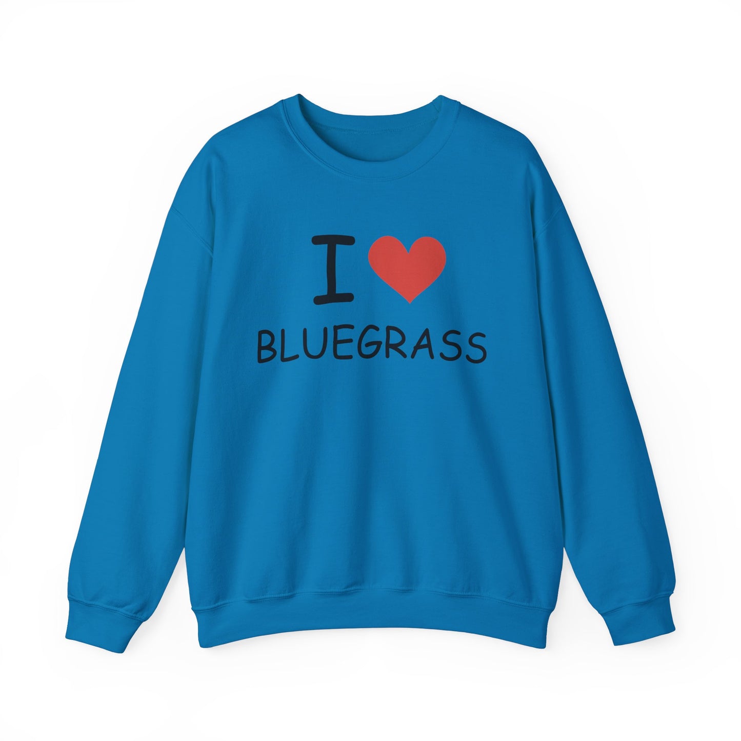 I Love Bluegrass Unisex Heavy Blend™ Crewneck Sweatshirt, Music Lover Gift, Festival Shirt