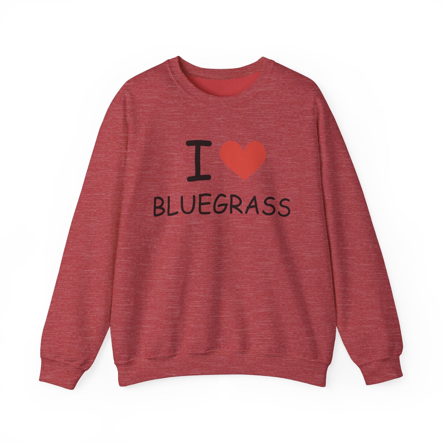 I Love Bluegrass Unisex Heavy Blend™ Crewneck Sweatshirt, Music Lover Gift, Festival Shirt