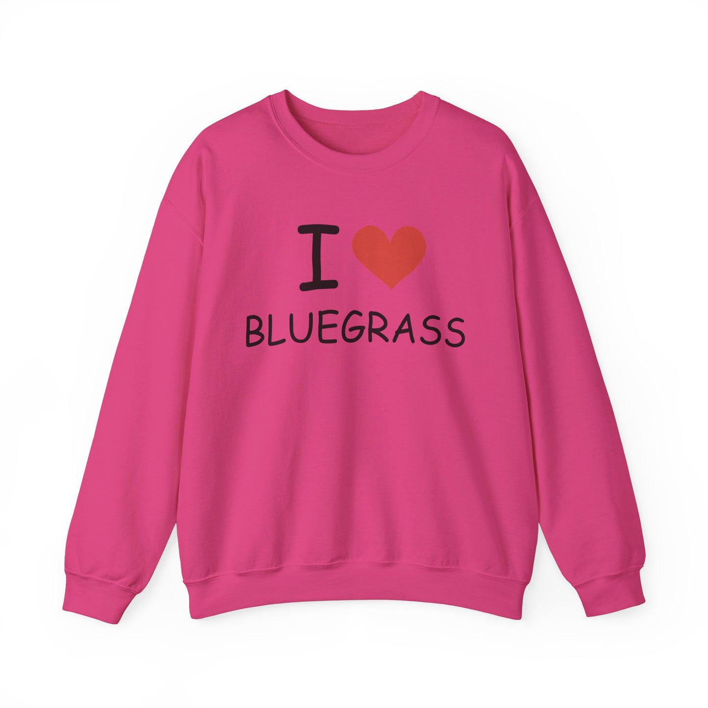 I Love Bluegrass Unisex Heavy Blend™ Crewneck Sweatshirt, Music Lover Gift, Festival Shirt