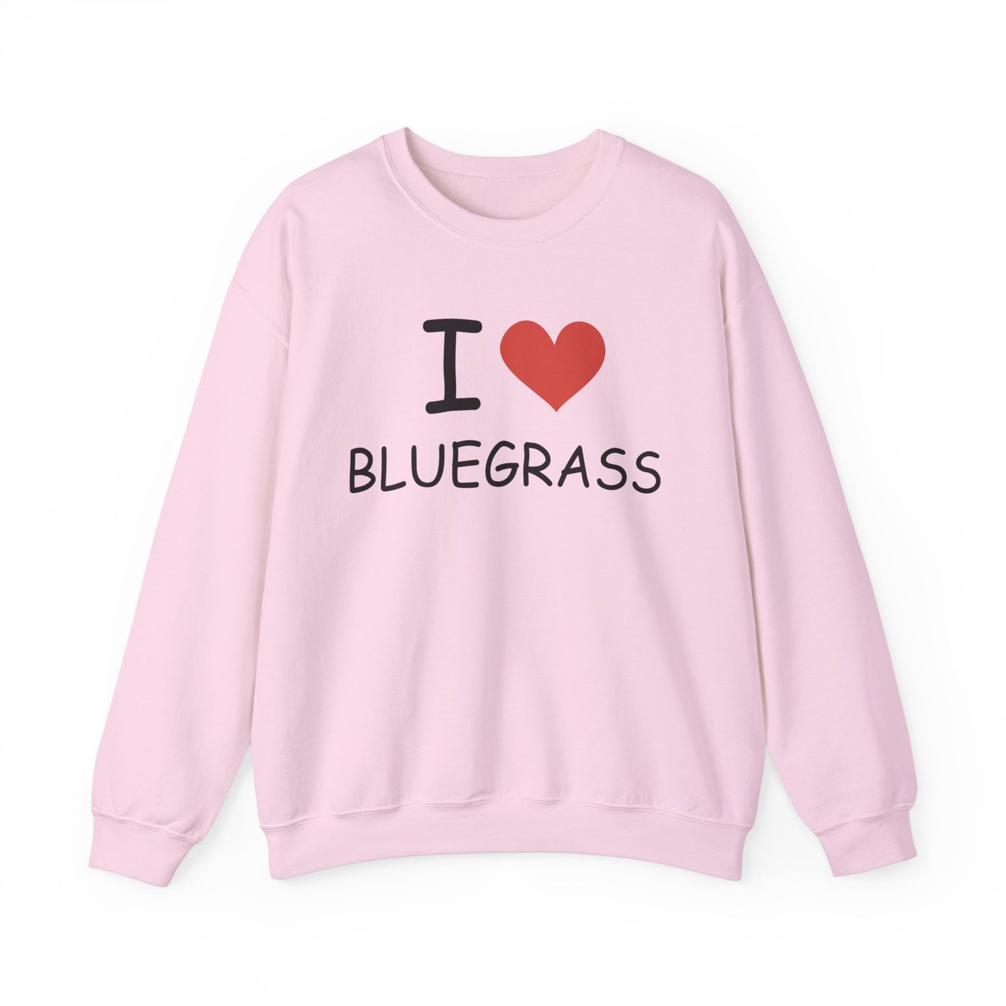 I Love Bluegrass Unisex Heavy Blend™ Crewneck Sweatshirt, Music Lover Gift, Festival Shirt