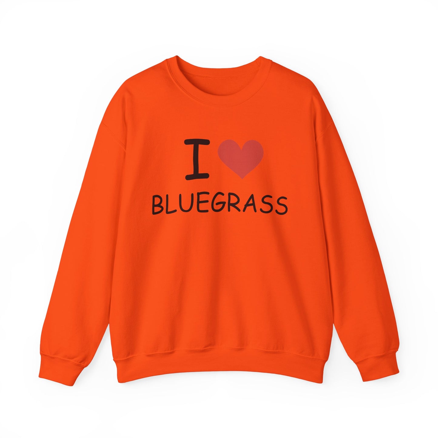 I Love Bluegrass Unisex Heavy Blend™ Crewneck Sweatshirt, Music Lover Gift, Festival Shirt