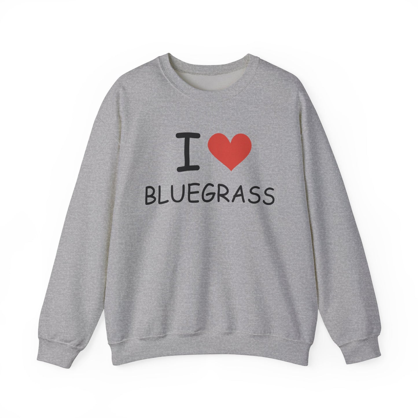 I Love Bluegrass Unisex Heavy Blend™ Crewneck Sweatshirt, Music Lover Gift, Festival Shirt