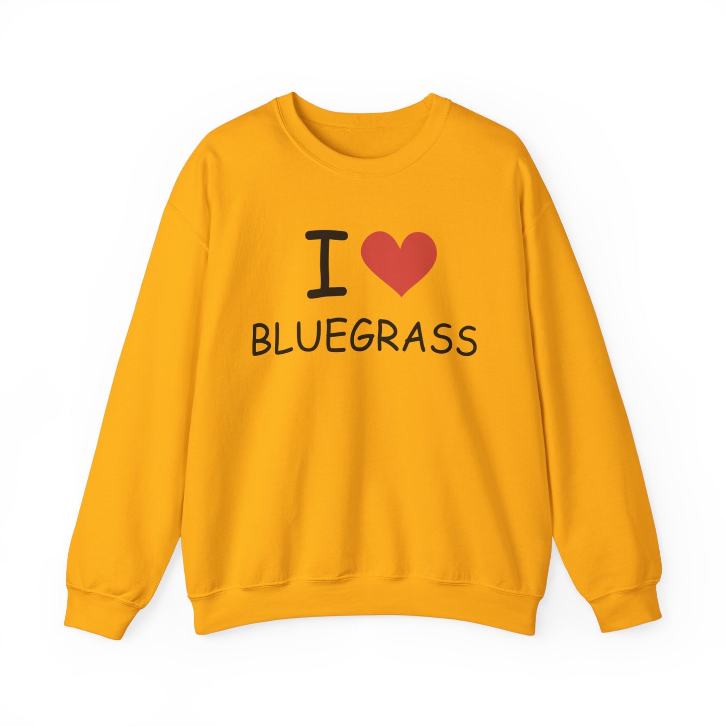 I Love Bluegrass Unisex Heavy Blend™ Crewneck Sweatshirt, Music Lover Gift, Festival Shirt