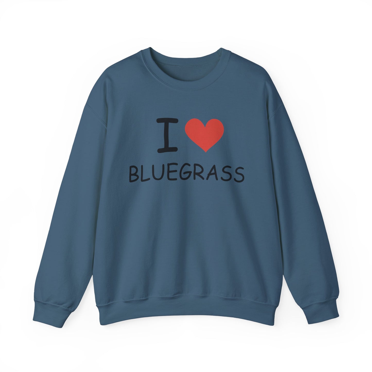 I Love Bluegrass Unisex Heavy Blend™ Crewneck Sweatshirt, Music Lover Gift, Festival Shirt